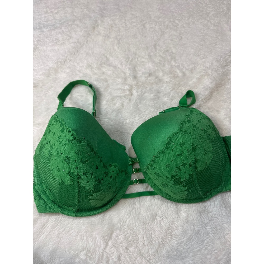 Cacique Green Lace Push-Up Bra